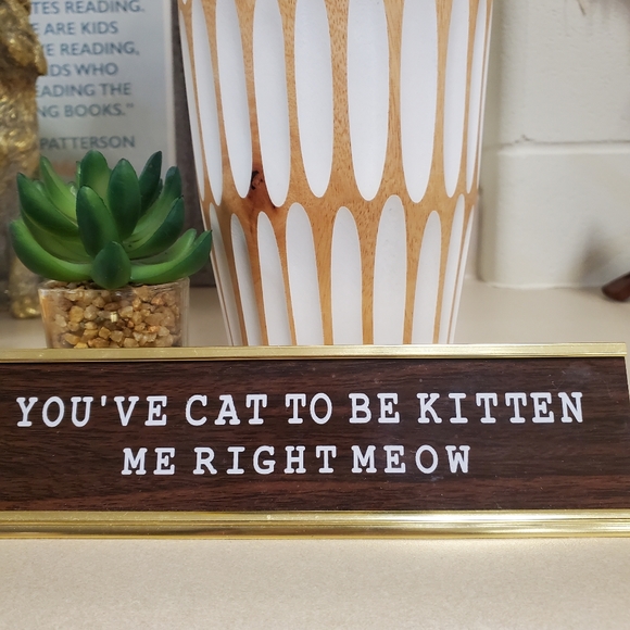 You've Cat to be Kitten Me Office Envy Nameplate 8" x 2" - Picture 5 of 5